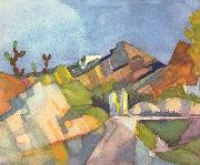 August Macke Felsige Landschaft oil